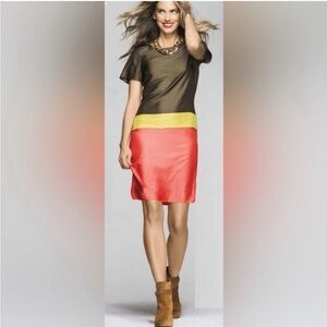 Boden• Silk Colorblock Sheath Dress•Sz 8